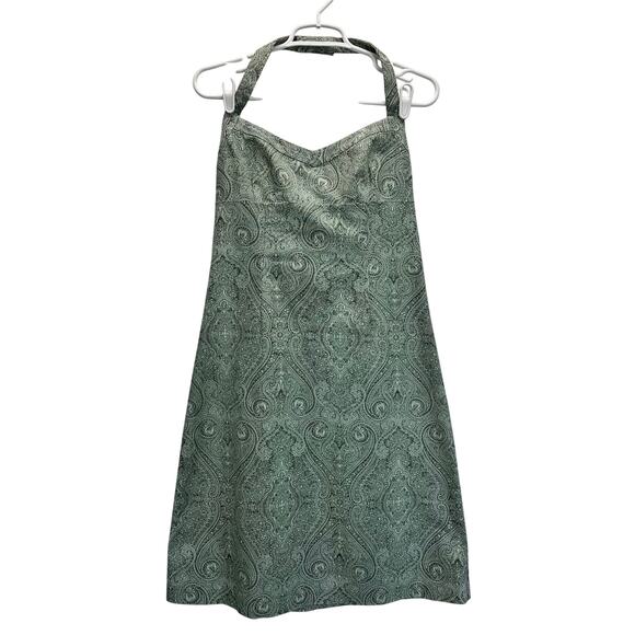 Tommy Bahama Halter Dress Blue Green Paisley Summer Size 6 - Picture 1 of 10